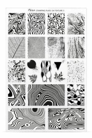 Stamping Plate -  134 Textures 3 - Try On Sheet