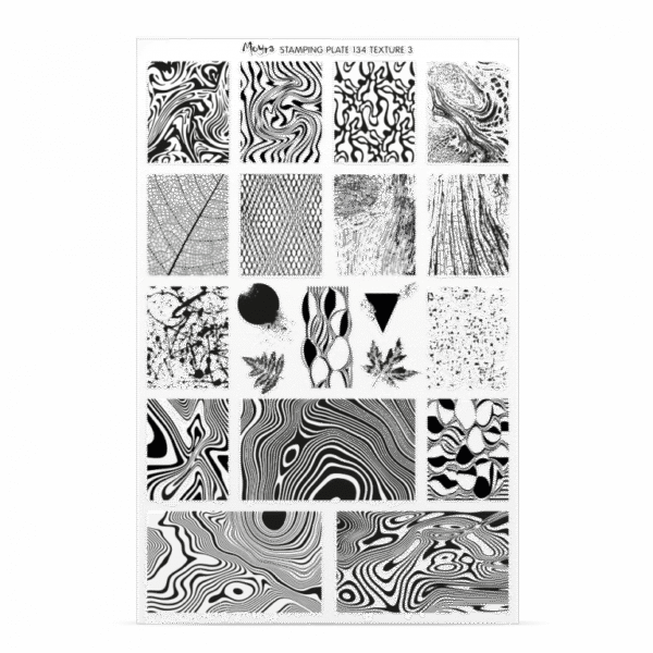 Stamping Plate -  134 Textures 3 - Try On Sheet