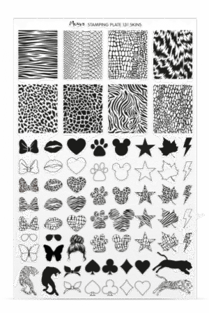 Stamping Plate -  131 Skins - Try On Sheet