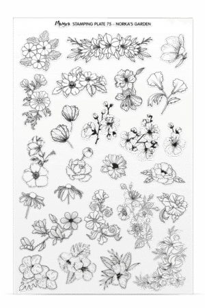 Stamping Plate -  075 Norka's Garden - Try On Sheet