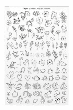 Stamping Plate -  125 Esquisse - Try On Sheet