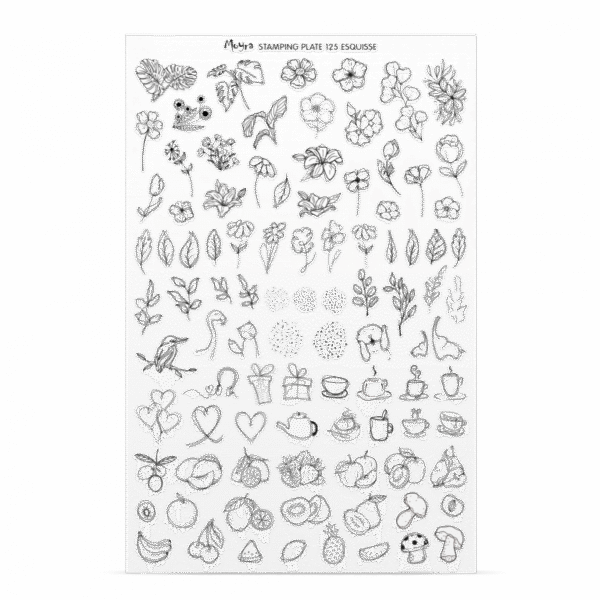 Stamping Plate -  125 Esquisse - Try On Sheet