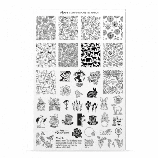 Stamping Plate -  139 March - Try On Sheet