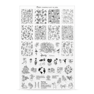 Stamping Plate -  140 April - Try On Sheet