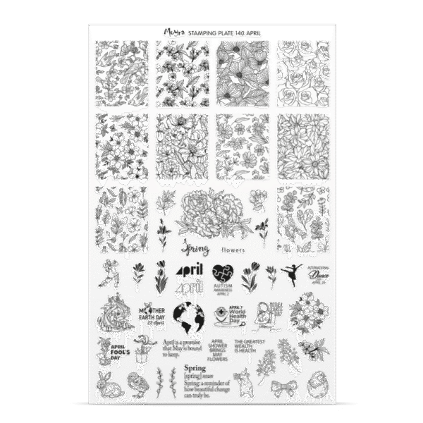 Stamping Plate -  140 April - Try On Sheet