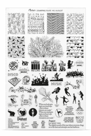 Stamping Plate -  145 August - Try On Sheet