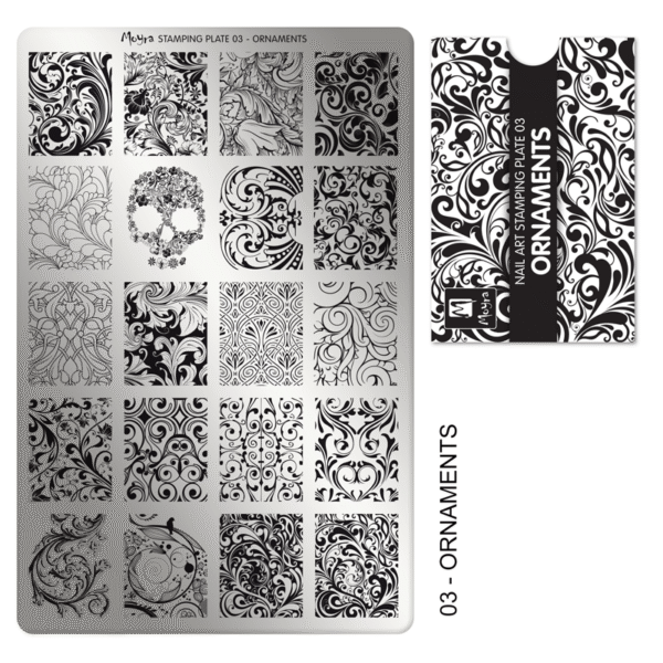 Stamping Plate - 003 Ornaments